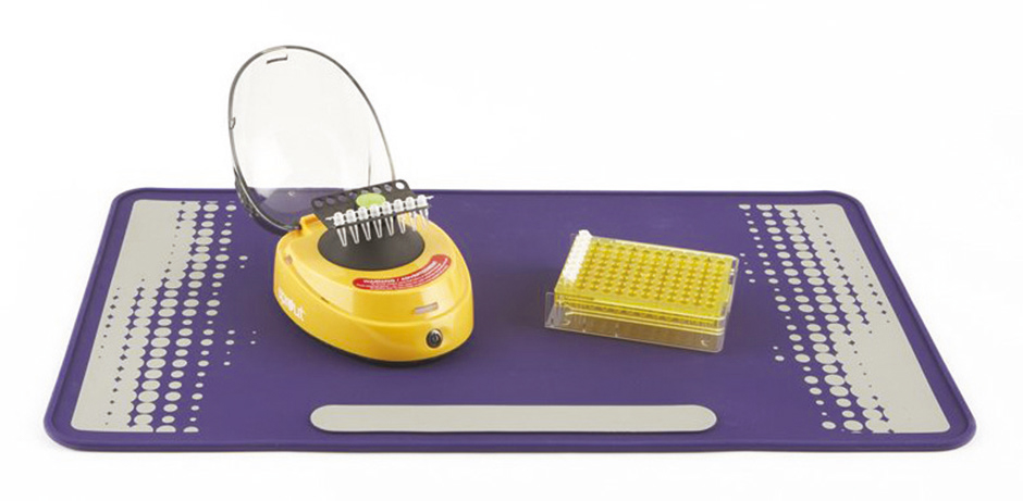 Silicone lab mat , 35 x 60 x 2 cm, purple, Heathrow