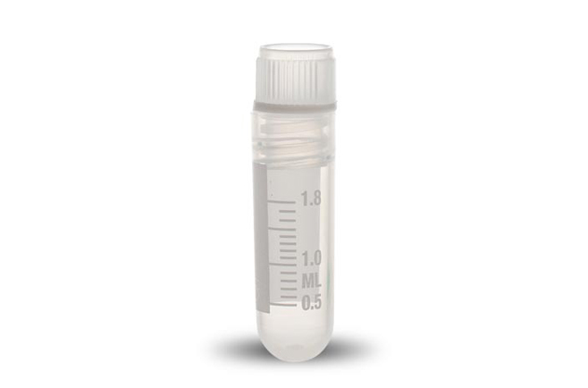 Cryovial 2ml, 12.5 x 48mm, interne schroefdraad, silicone afdichtingsring, zonder rok, Simport