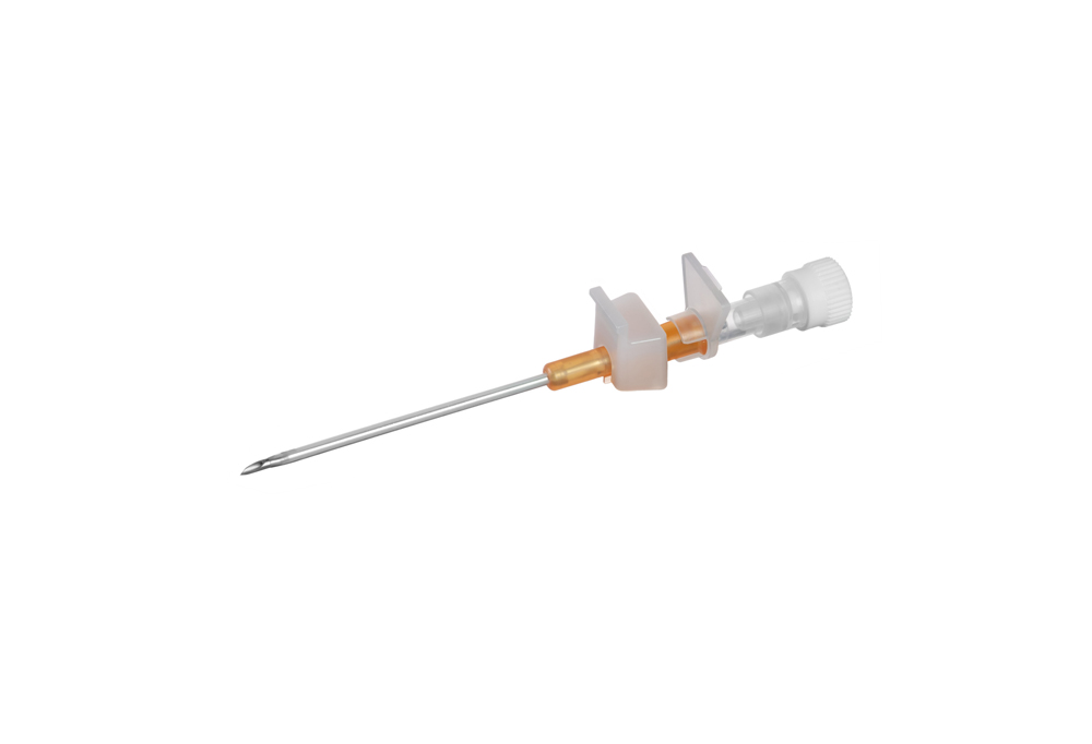 Clip Winged safety IV catheter, 14G,  2,2x45mm, orange, Vigmed