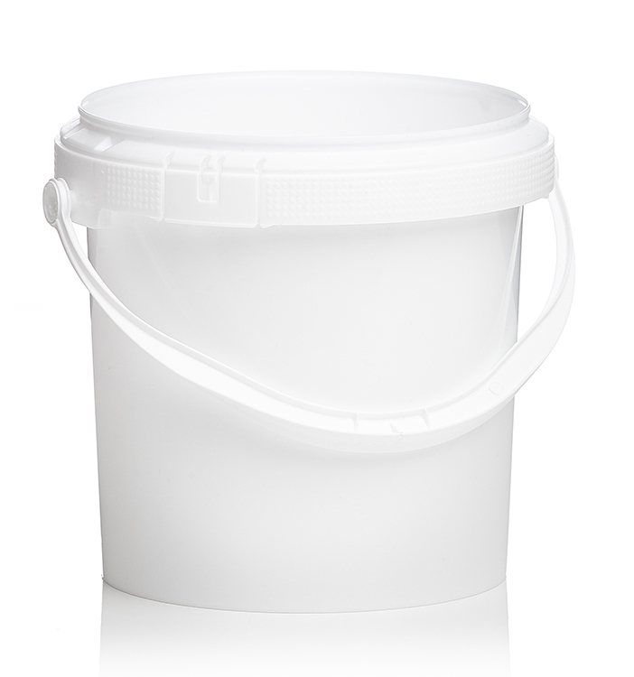 Bucket plp with lid 1L and handle non mounted