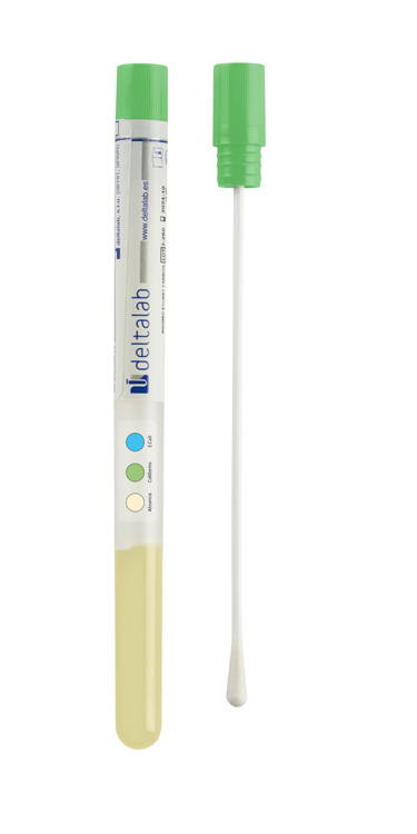 Swab for microbiological surface control on E-colli