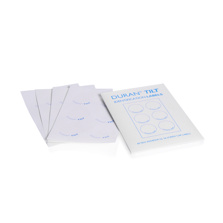 Duran TILT GL56 self adhesive label for screwcap, diam.40mm, set /60 labels