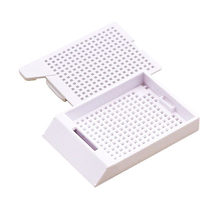 PI Biopsy cassette System II wit, deksel wit, voor PI printer, Cellpath