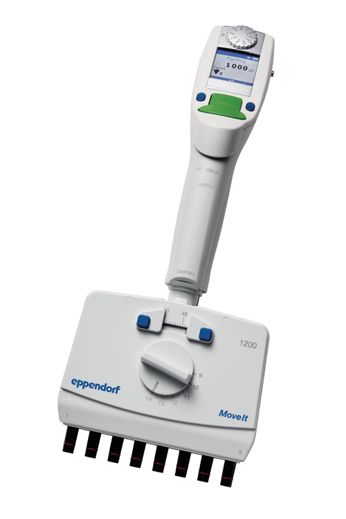 Xplorer plus Move it, 8-channel, variable, 50-1200µl, dark green, Eppendorf