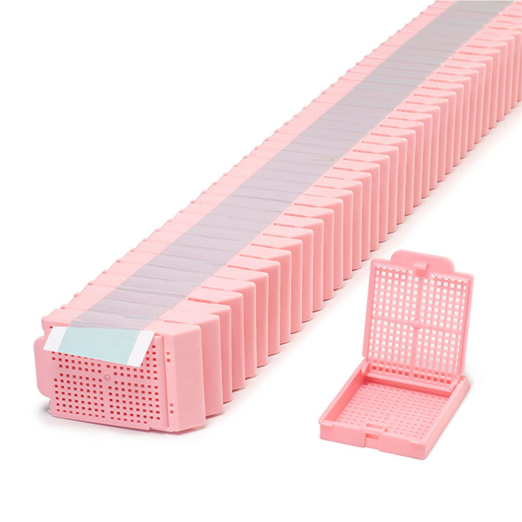 Histosette ll quickload stackable biopsy cassette +lid pink, Simport