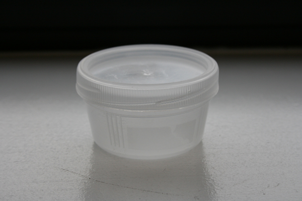 Sputum beaker 40ml plp naturel, with screwcap non assembled