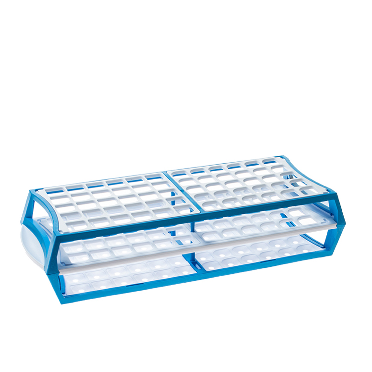 Multirack voor 60 buisjes diam.16mm blauw