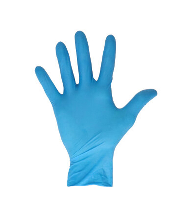 CMT latex glove, blue, powdered, medium (7-8)