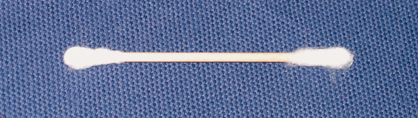 Wooden cotton swab with 2 heads 80mm