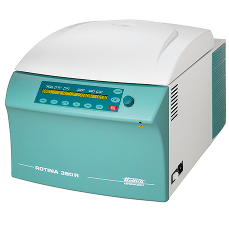 Centrifuge Rotina 380R, cooled, 418x457x600mm, without rotor, for 4x290ml, 15000min RPM, Hettich