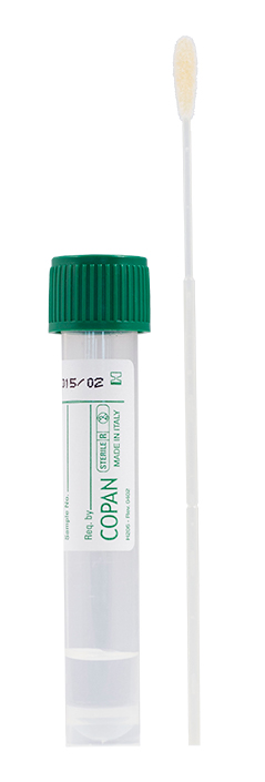 SRK Pharma 2,5ml in tube 16x100mm, screwcap + regular FLOQswab, triple package, Copan