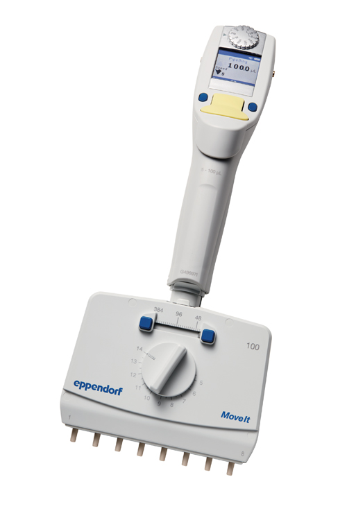 Xplorer plus Move it, 8-channel, variable, 5-100µl, jaune clair, Eppendorf