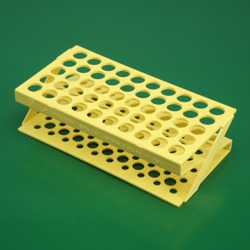 Rack ABS for 50 tubes diam.17mm yellow