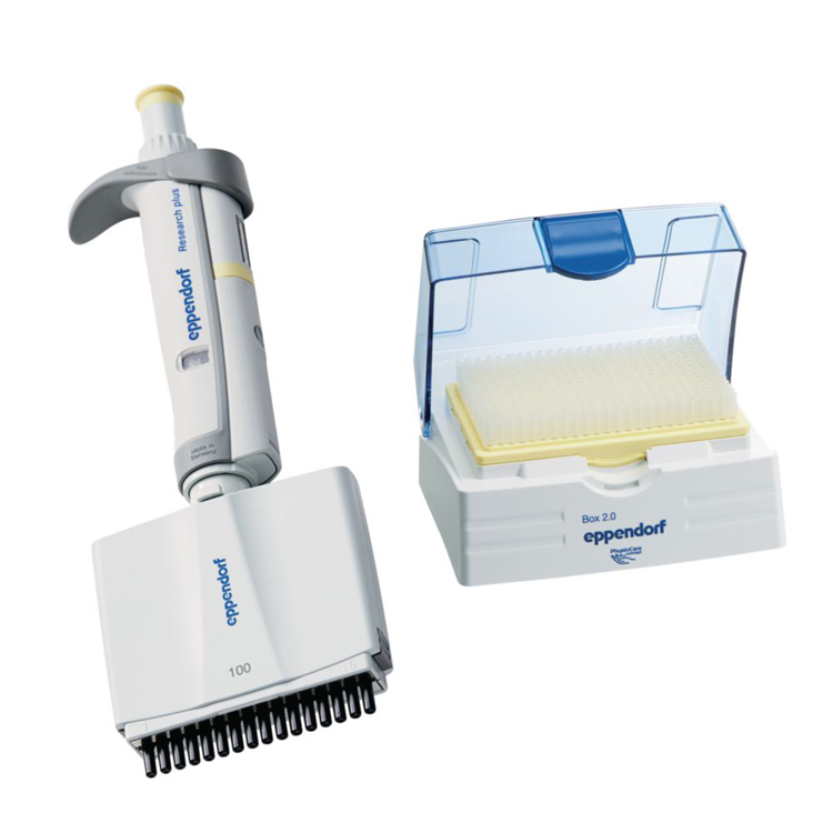 Research plus G, 16-channel, variable, 5-100µL, light yellow, incl. epT.I.P.S. Box, Eppendorf