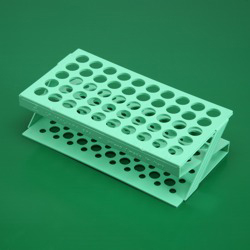 Rack ABS for 50 tubes diam.13mm green