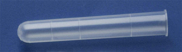 Tube 10ml, 100 x 16mm, PP, round bottom, graduation at 2.5, 5 en 10ml, LP