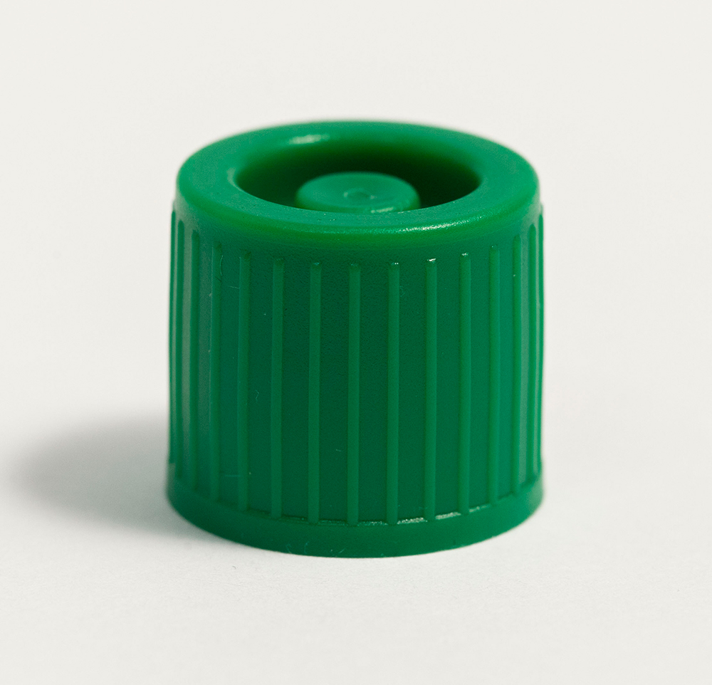 Screwcap green diameter 12mm for LBM tubes without wings, Copan