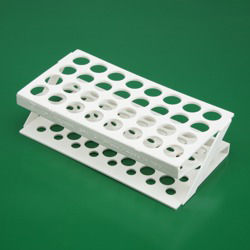 Rack ABS pour 32 tubes diam.21mm blanc