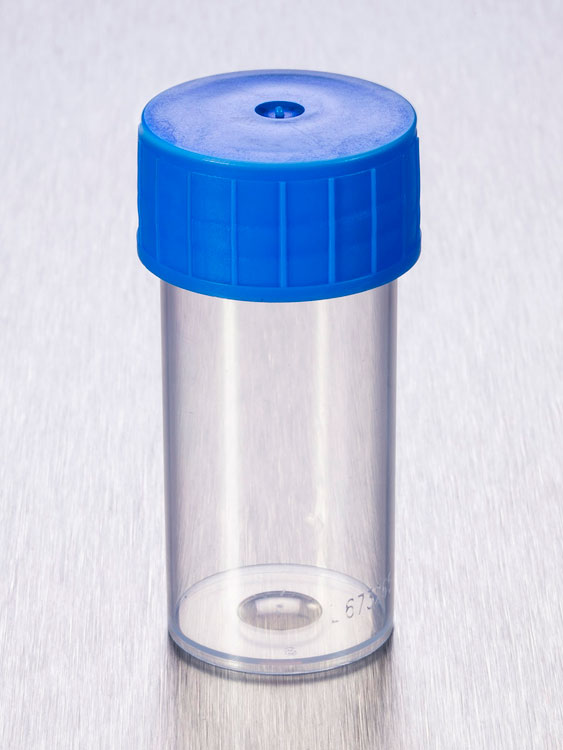 40ml beaker clear plp +blue screwcap, Gosselin