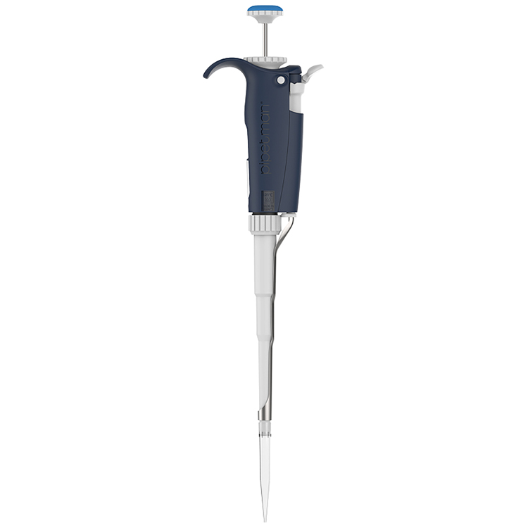 Pipetman L, P1000L, volume 100-1000µl, stainless steel ejector, blauw, Gilson