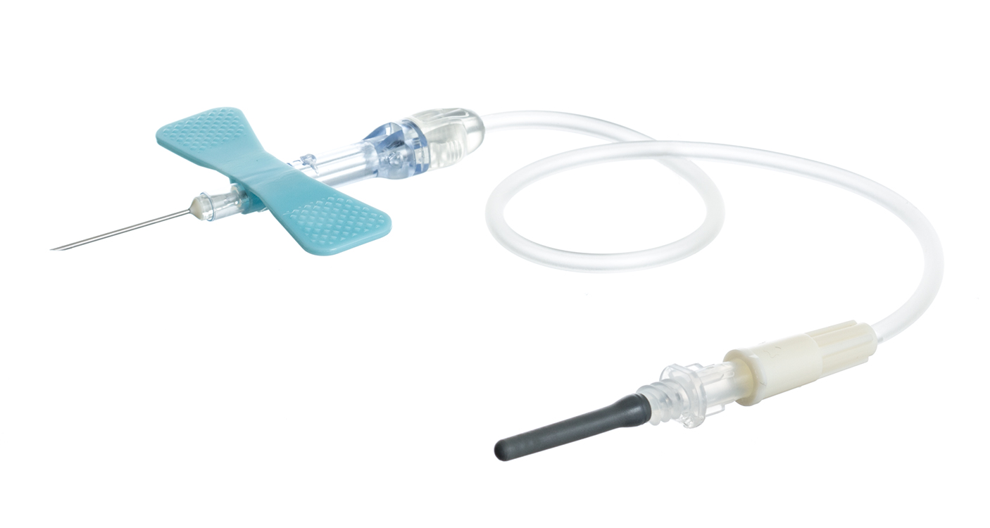 Vacuette safety vleugelnaald 23G x 19cm + luer adapter, steriel, Greiner