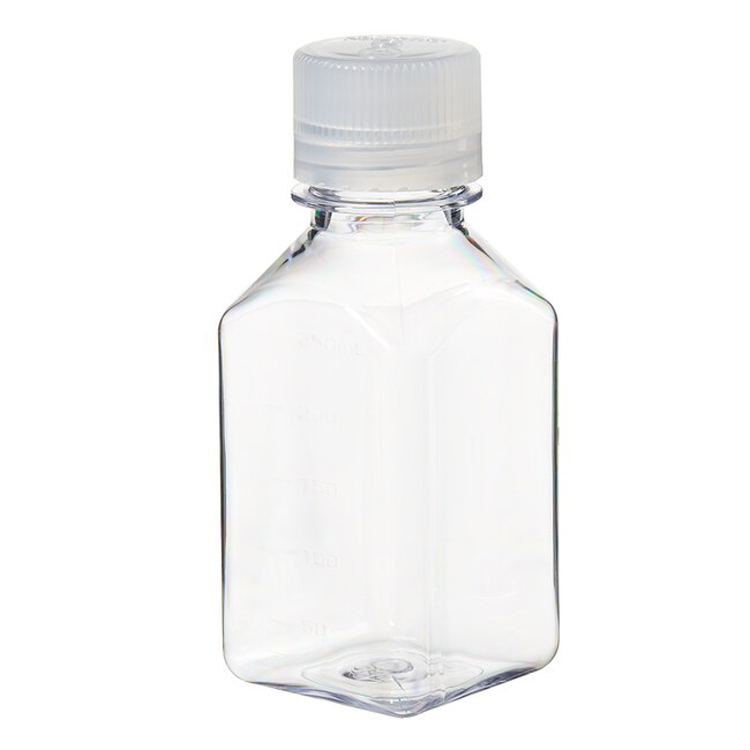 Flacon carré col étroit pc 250ml bouchon plp autoclavable Nalgene