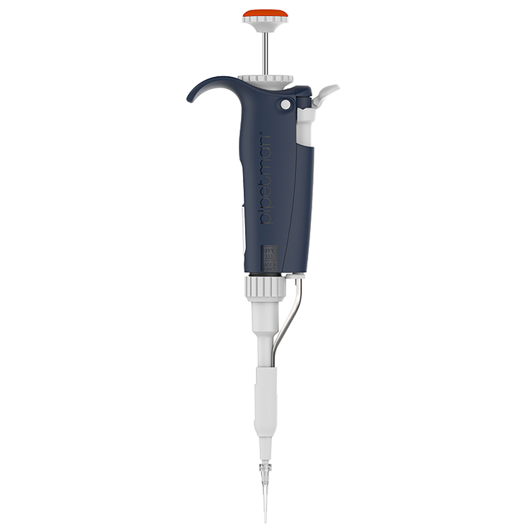 Pipetman L, P2L, volume 0.2-2µl, stainless steel ejector, orange, Gilson