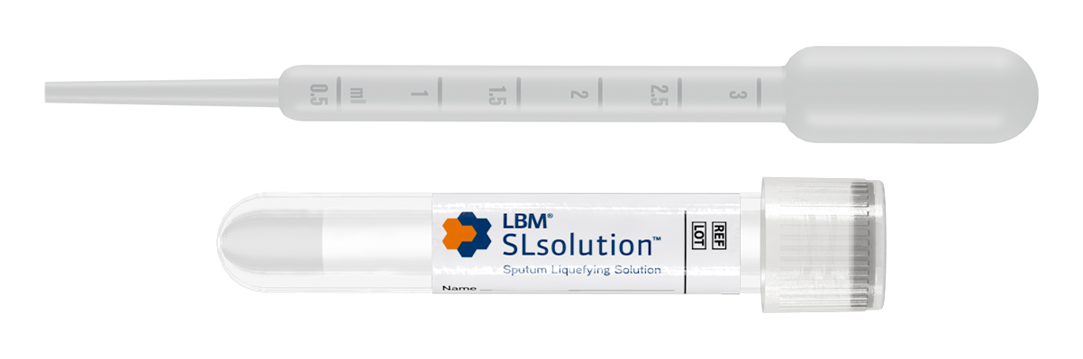 SLsolution 1ml 12x80mm tube PET, sterile pasteur pipet for sputum transfer for WASP included. Copan