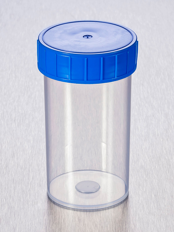 180ml beaker clear plp +blue screwcap, Gosselin