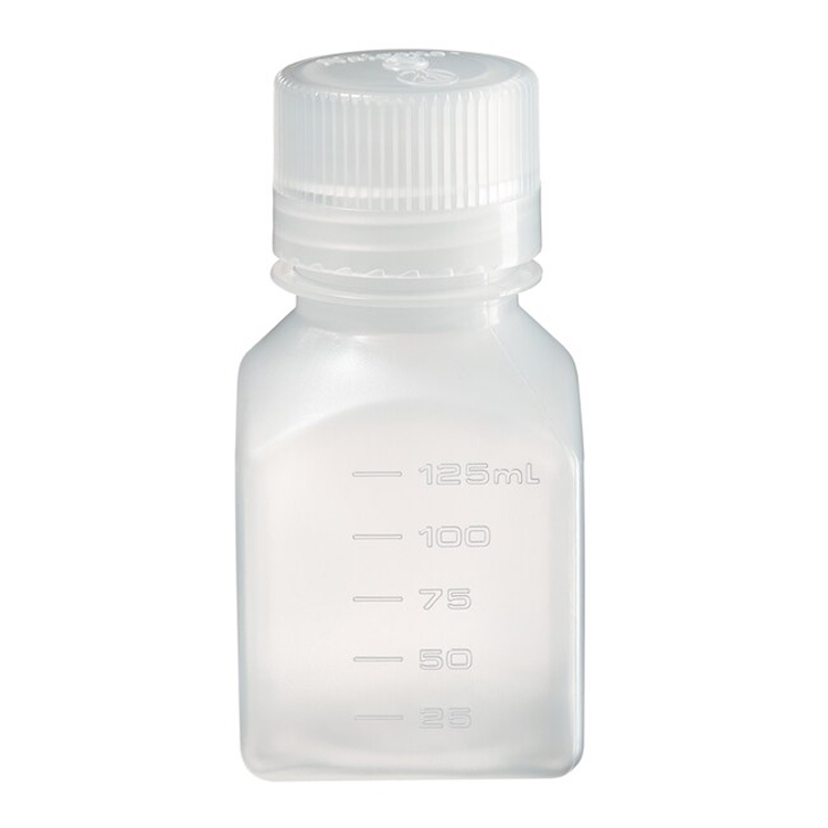 Flacon carré col étroit plp125ml bouchon plp autoclavable Nalgene