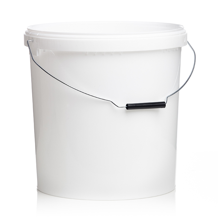 Bucket 20L with lide and metal handle non mounted