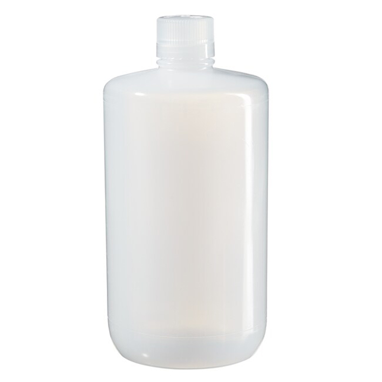 Bouteille LDPE ronde 2L naturel + col étroit + bouchon Nalgene