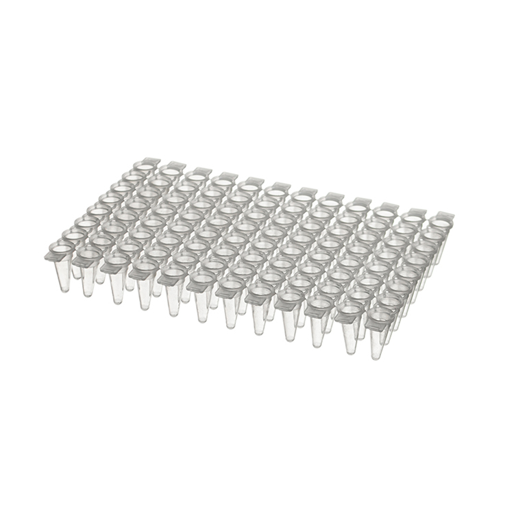 Superflex break-away PCR plate with 12x8 strips microtubes natura, single packed sterile, Simport