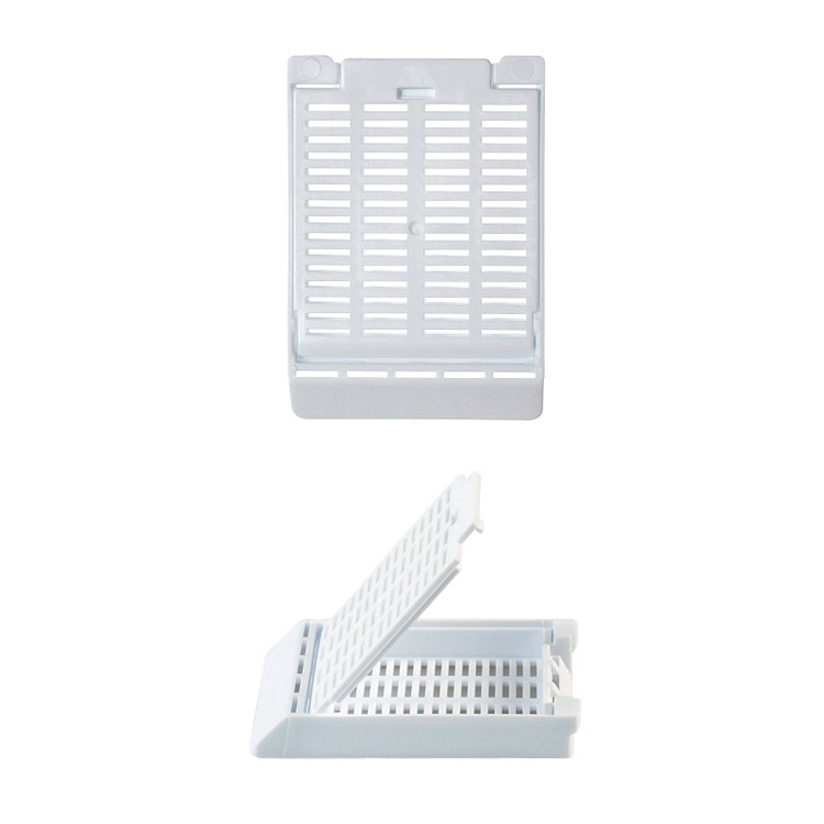 Slimsette embedding cassette 1 compartiment + cap white, Simport