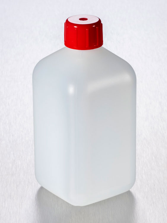 Square bottle 500ml small neck + cap non assembled, Gosselin