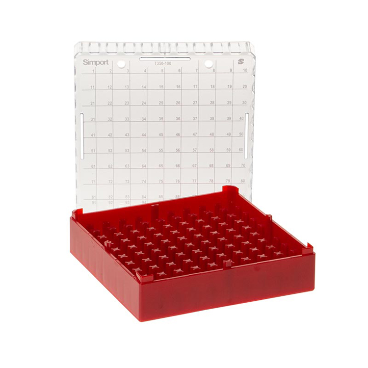 Storebox red for microtube 0.5-2ml, Simport