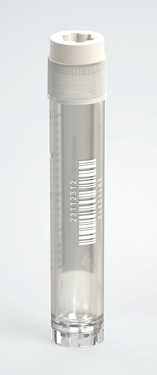 CryoGen tube 3ml, self-standing, external screw cap, graduation and barcode, sterile, small packaging Biosigma