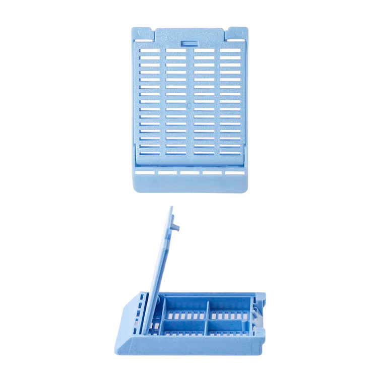 Slimsette embedding cassette 4 compartiment+ deksel blauw, Simport