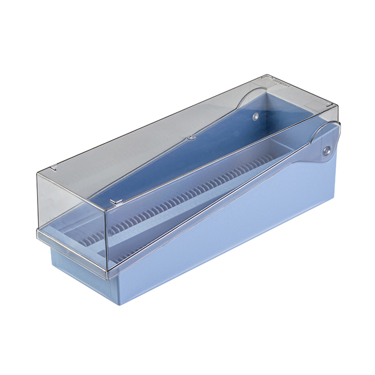 Microscope slide box blue, Simport