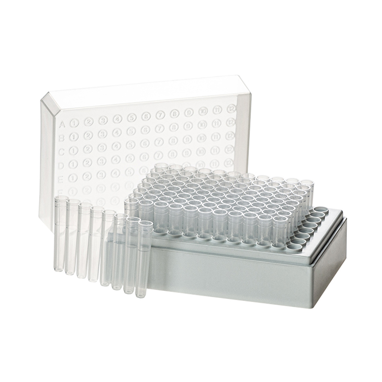 Biotube rack met 12 strips 8 buisjes, niet steriel, Simport