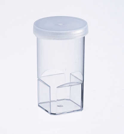 Coulter cup, PS, 60 x 32mm, volume 25ml, with lid, Bottger