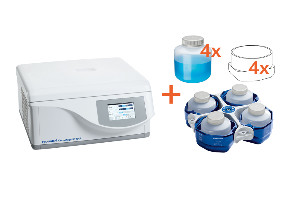 Centrifuge 5910 Ri G, refrigerated, with rotor S-4x universal, touchscreen, inclusif accessoires, Eppendorf