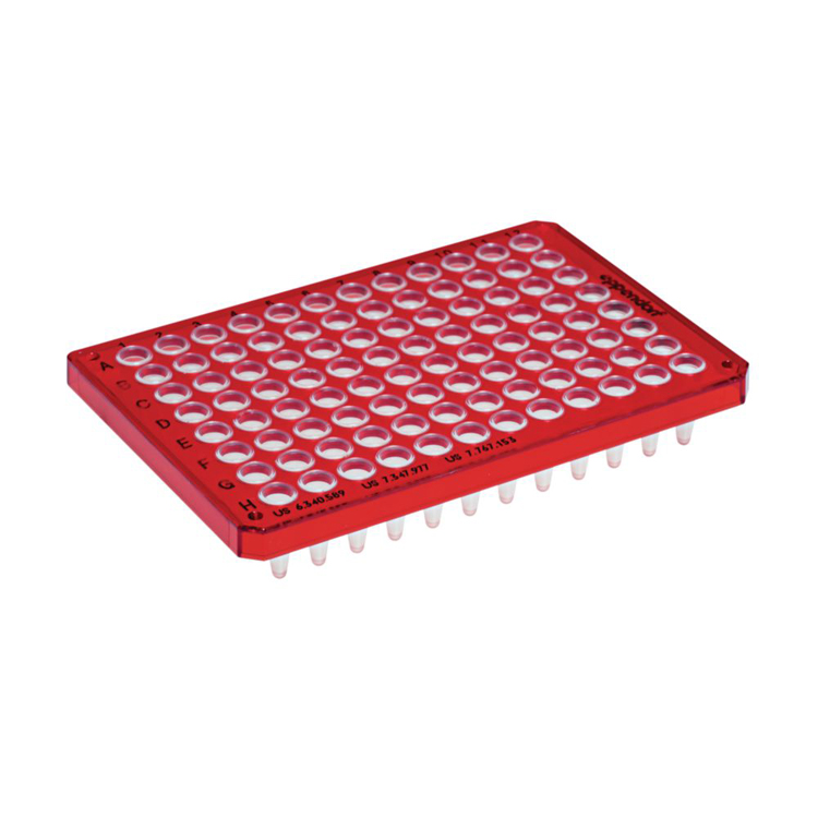 Twin.tec PCR plaat 96, semi-skirted red Eppendorf