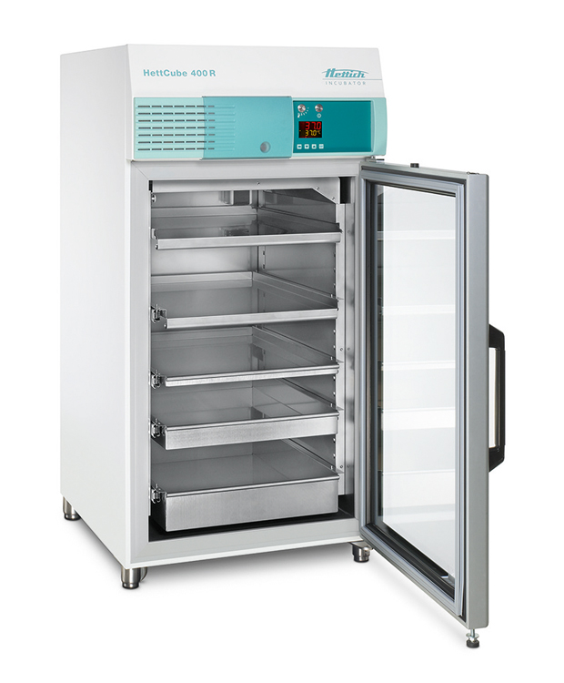 Incubator HettCube 400, cooled, 310L, 710x825x1425mm, 220-240V, 50/60Hz, 3 shelves inclusive,Hettich