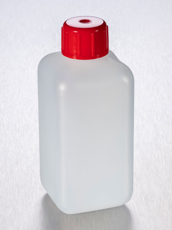 Square bottle 250ml small neck + cap non assembled, Gosselin