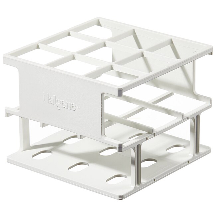 Demi-rack unwire for 9 tubes diam.30mm white, Nalgene