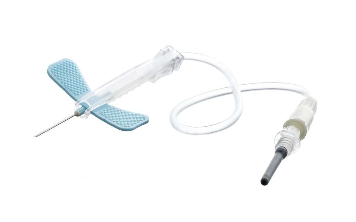 Vacuette safety set à ailettes 23G x 3/4, luer adapter, tubing 18cm, Greiner