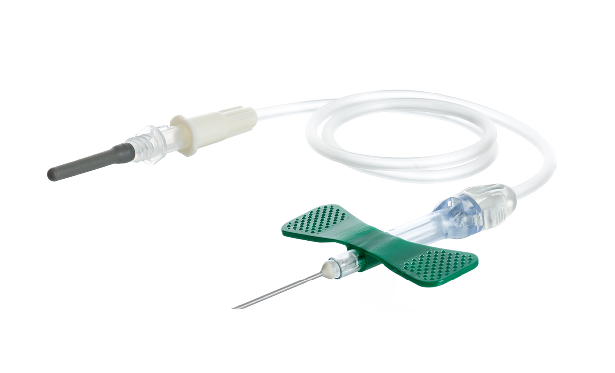 Vacuette safetybutterfly needle 21G x 30cm + luer adapter, sterile, Greiner