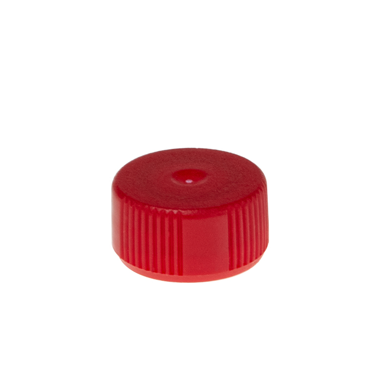 Closures flat without O-ring red HDPE Simport