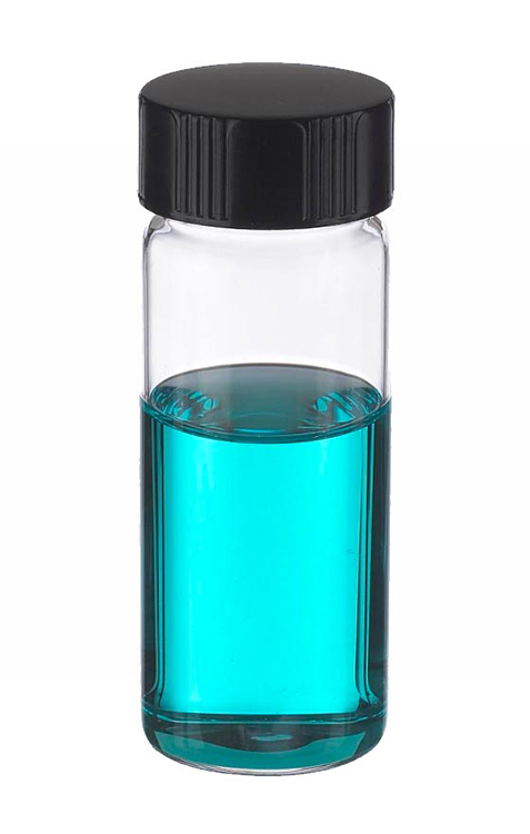 Vial 25ml in Lab File®, type I borosilicaat glas, 24-400 zwarte schroefdop met rubberinlage, Wheaton